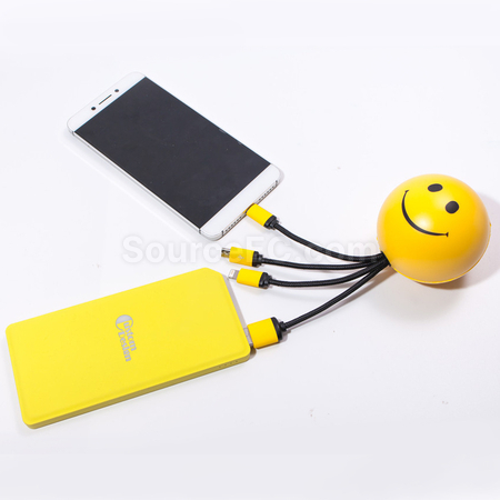 Customization Stress Ball Charging Cable Set Promotional Products