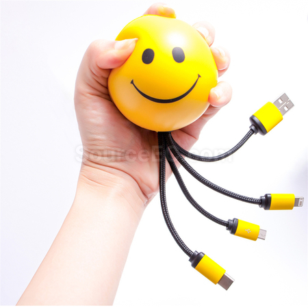 Customization Stress Ball Charging Cable Set Promotional Products
