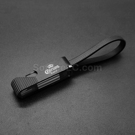 Customization USB Charging Data Cable with Metal Bottle Opener Keychain Promotional Products