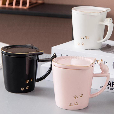 Customization Kitty Mug with Lid Promotional Products