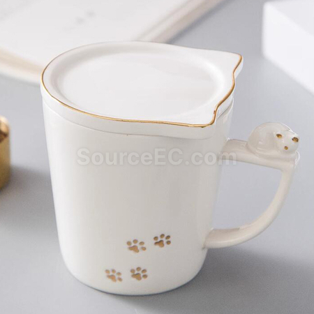 Customization Kitty Mug with Lid Promotional Products