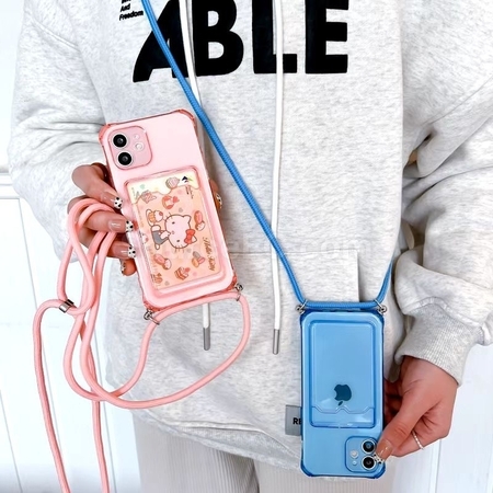 Customization Lanyard TPU Phone Case with Card Holder Promotional Products