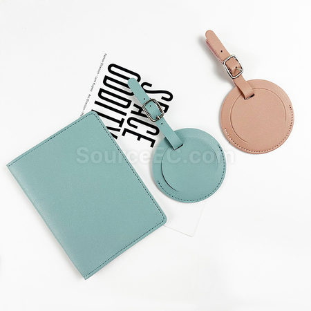 Customization PU Luggage Tag and Passport Case Gift Set Promotional Products