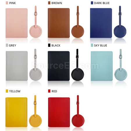 Customization PU Luggage Tag and Passport Case Gift Set Promotional Products