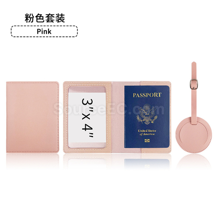 Customization PU Luggage Tag and Passport Case Gift Set Promotional Products