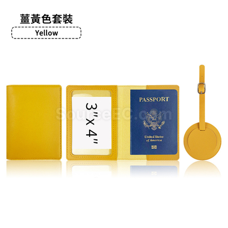 Customization PU Luggage Tag and Passport Case Gift Set Promotional Products
