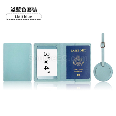 Customization PU Luggage Tag and Passport Case Gift Set Promotional Products