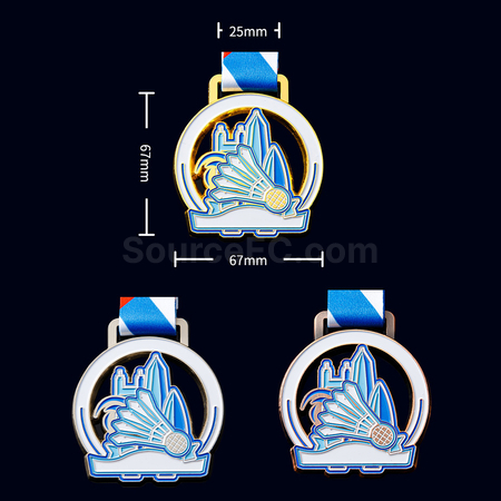 Customization Badminton Metal Medal Promotional Products