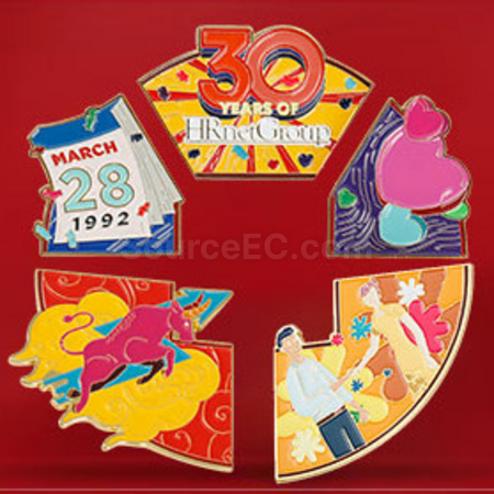 Customization Anniversary special-shaped digital puzzle badge Promotional Products