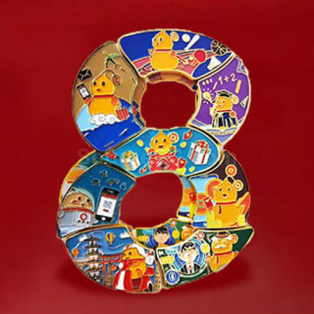 Customization Anniversary special-shaped digital puzzle badge Promotional Products