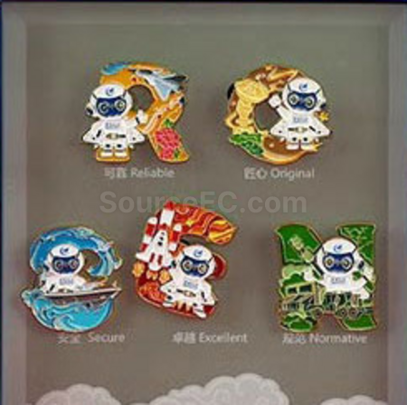 Customization Anniversary special-shaped digital puzzle badge Promotional Products
