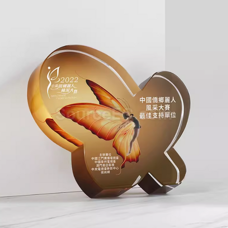 Customization Creative Butterfly Crystal Trophy Promotional Products