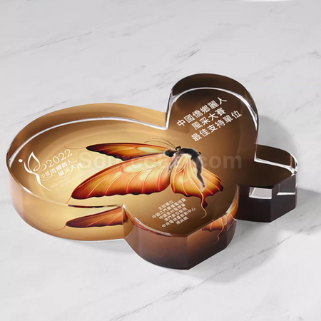 Customization Creative Butterfly Crystal Trophy Promotional Products