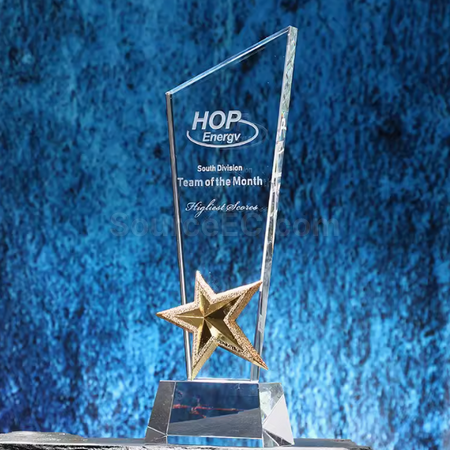 Customization Star Crystal Trophy Promotional Products