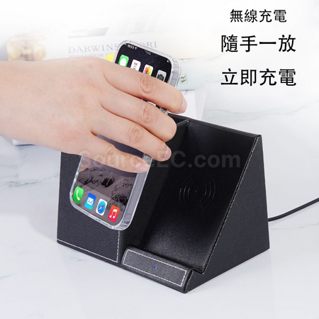 Customization Leather Wireless Charger With Pen Holder Promotional Products