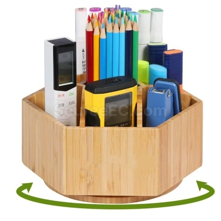 Customization Bamboo Rotating Pen Holder Promotional Products