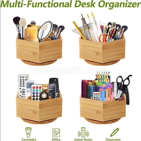 Customization Bamboo Rotating Pen Holder Promotional Products