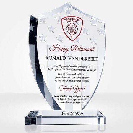 Customization Crystal Shield Trophy Promotional Products