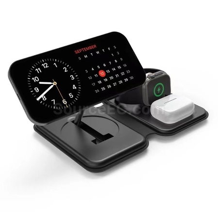 Customization Magnetic Folding Three-In-One Wireless Charger Promotional Products