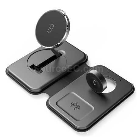 Customization Magnetic Folding Three-In-One Wireless Charger Promotional Products