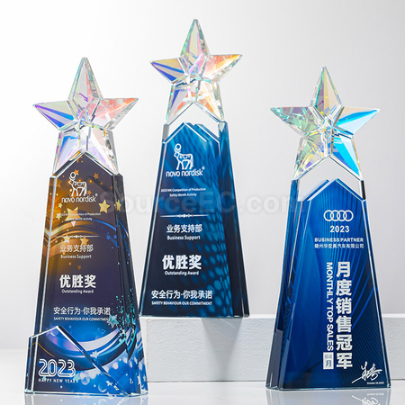 Customization Gradient Crystal Trophy Promotional Products