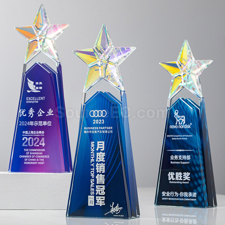 Customization Gradient Crystal Trophy Promotional Products