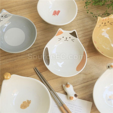 Customization Ceramic Cat Shaped Salad Bowl Promotional Products