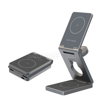 Customization Foldable Wireless Magnetic Three-In-One Charger Promotional Products