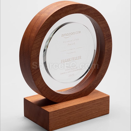 Customization Solid Wood Crystal Trophy Promotional Products