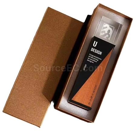 Customization Solid Wood Crystal Trophy Promotional Products