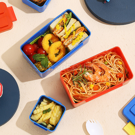 Customization Creative Building Block Double Layer Lunch Box Promotional Products
