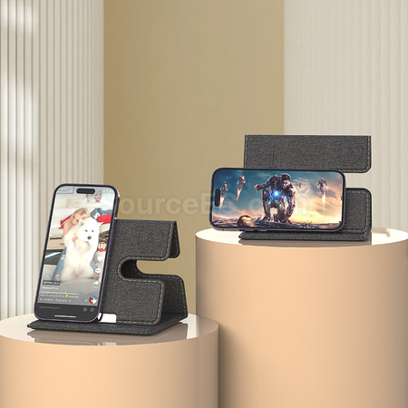 Customization Folding Wireless Charging Leather Phone Holder Promotional Products