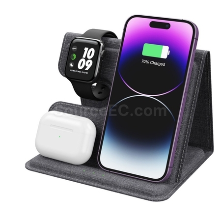 Customization Folding Wireless Charging Leather Phone Holder Promotional Products