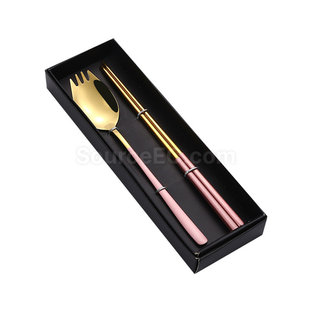 Customization 2-In-1 Spoon, Fork And Chopsticks Tableware Promotional Products