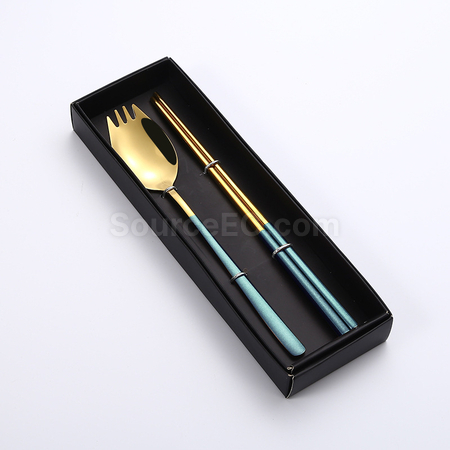Customization 2-In-1 Spoon, Fork And Chopsticks Tableware Promotional Products