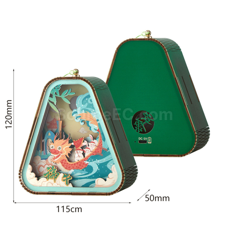 Customization 3D Wood Carving Lamp Promotional Products