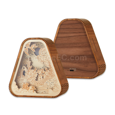 Customization 3D Wood Carving Lamp Promotional Products