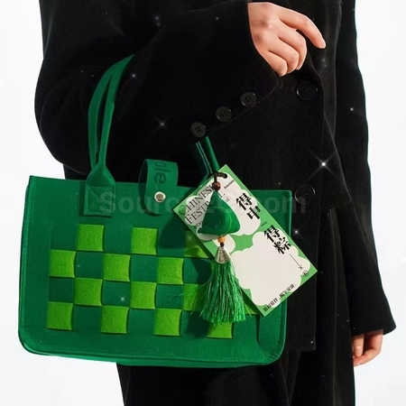 Customization Checkered Felt ToteBag Promotional Products