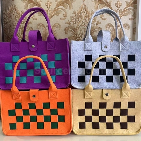 Customization Checkered Felt ToteBag Promotional Products