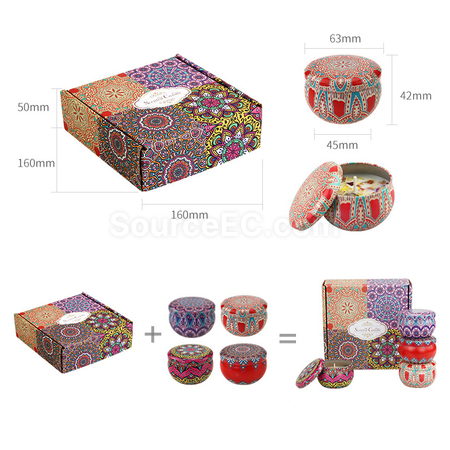Customization Romantic Scented Candle Gift Box Set Promotional Products