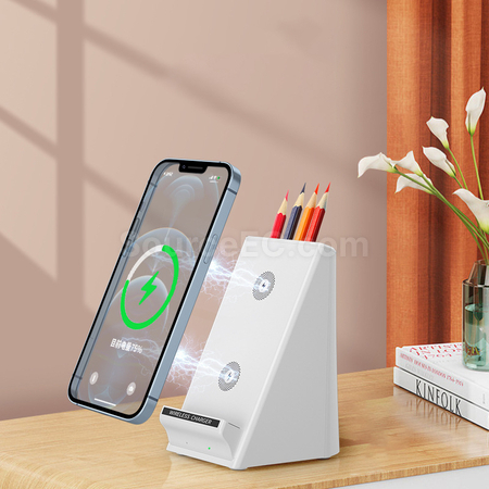 Customization 15W Wireless Charger With Pen Holder Promotional Products
