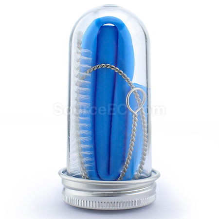 Customization Silicon Straw Set With Transparent Tube Promotional Products