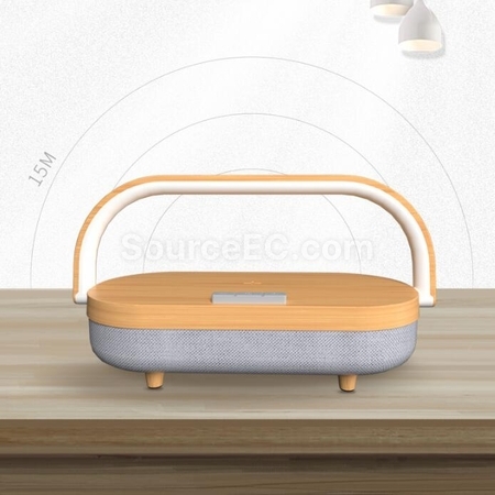 Customization Wireless Charging Led night Light Charging Bluetooth Speaker Promotional Products