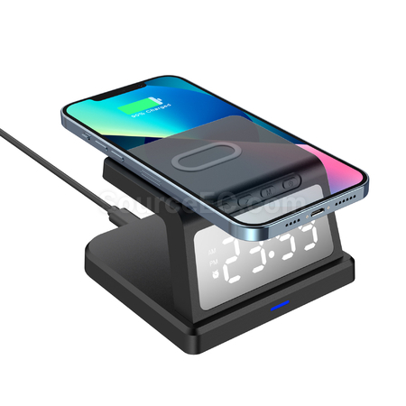 Customization Wireless Charger Three-In-One Lamp Clock Promotional Products
