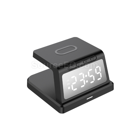 Customization Wireless Charger Three-In-One Lamp Clock Promotional Products
