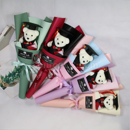 Customization Graduation Bear Flower Bouquet Promotional Products