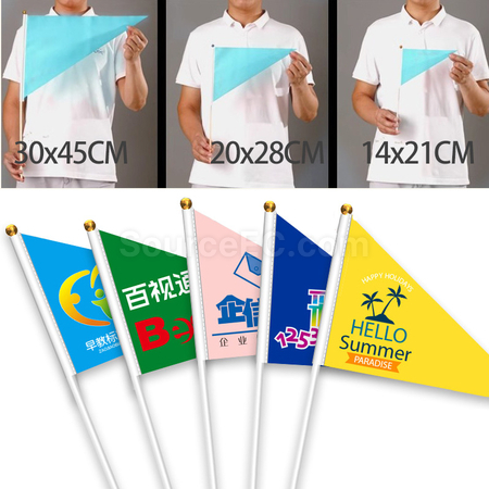 Customization Triangular Hand Waving Flag Promotional Products