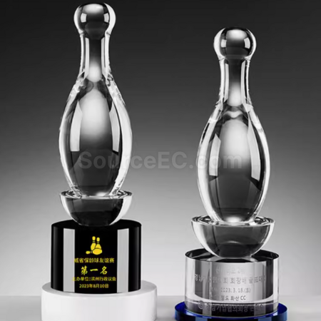 Customization Bowling Crystal Trophy Promotional Products