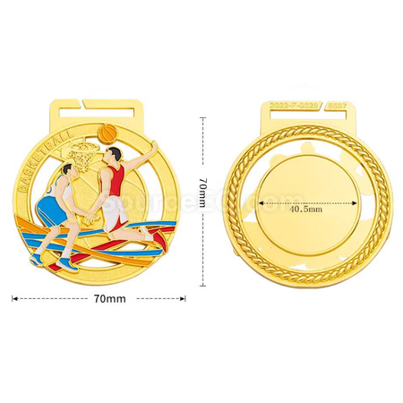 Customization Basketball Metal Medal Promotional Products