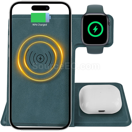 Customization Folding Wireless Charging Leather Phone Holder Promotional Products